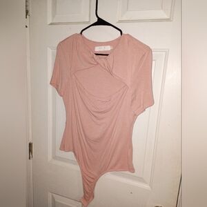 Astr Blush Drape Bodysuit
